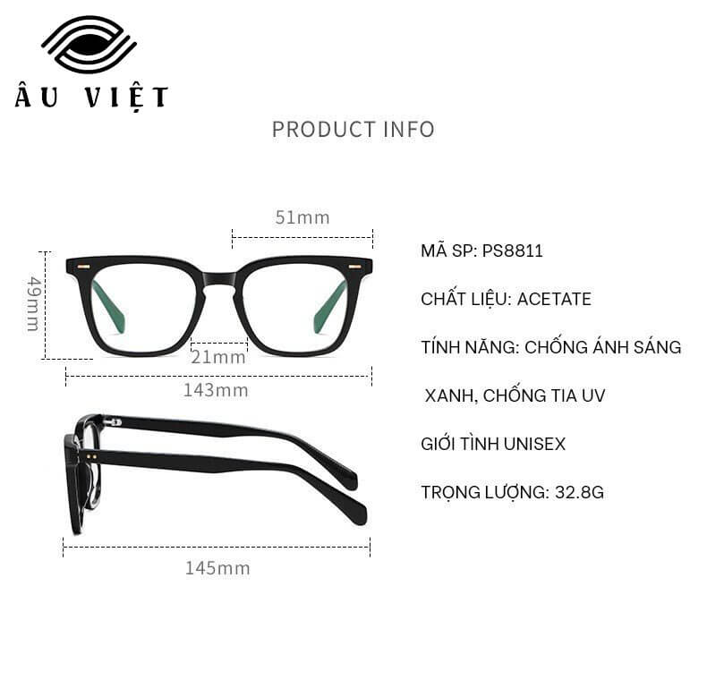 Gọng Kính Acetate Patton Ps8811