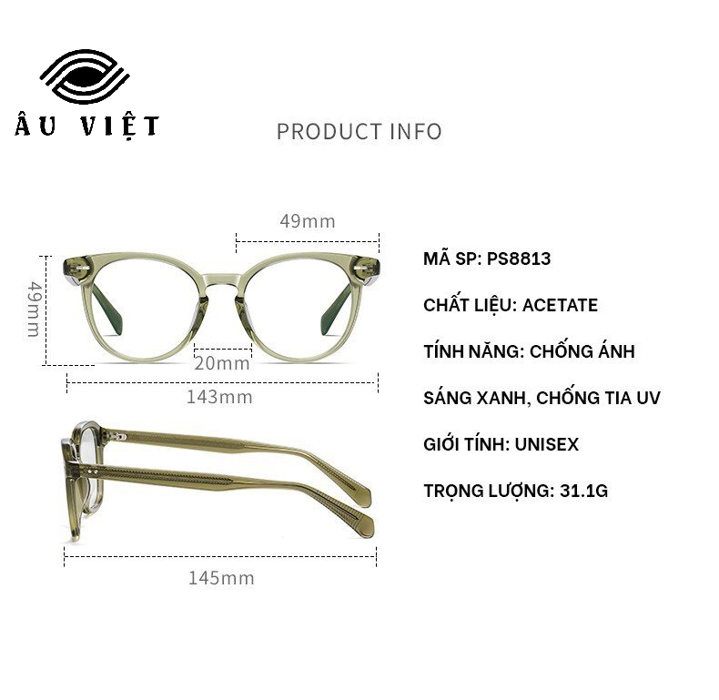 Gọng Kính Acetate Patton Ps8813